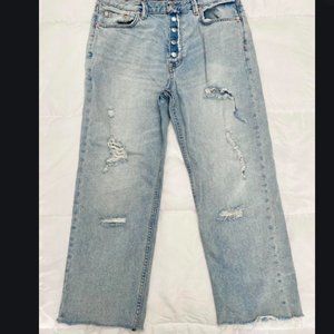 We The Free People Button Fly Mom Jeans Size 27